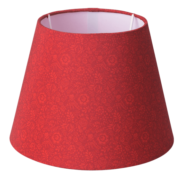 IKEA + STRÅLA Lamp shade, flower red, 8