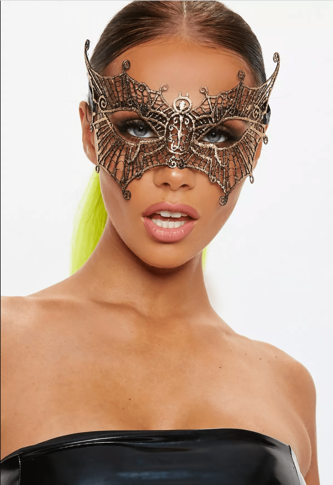 Missguided + Gold Lace Butterfly Mask