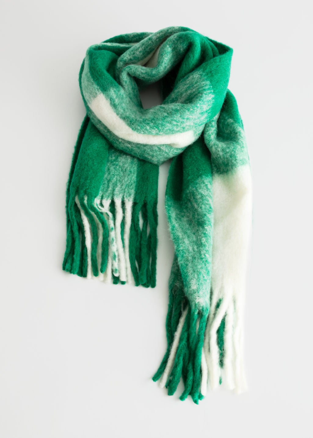 & Other Stories + Plaid Check Wool Blend Blanket Scarf