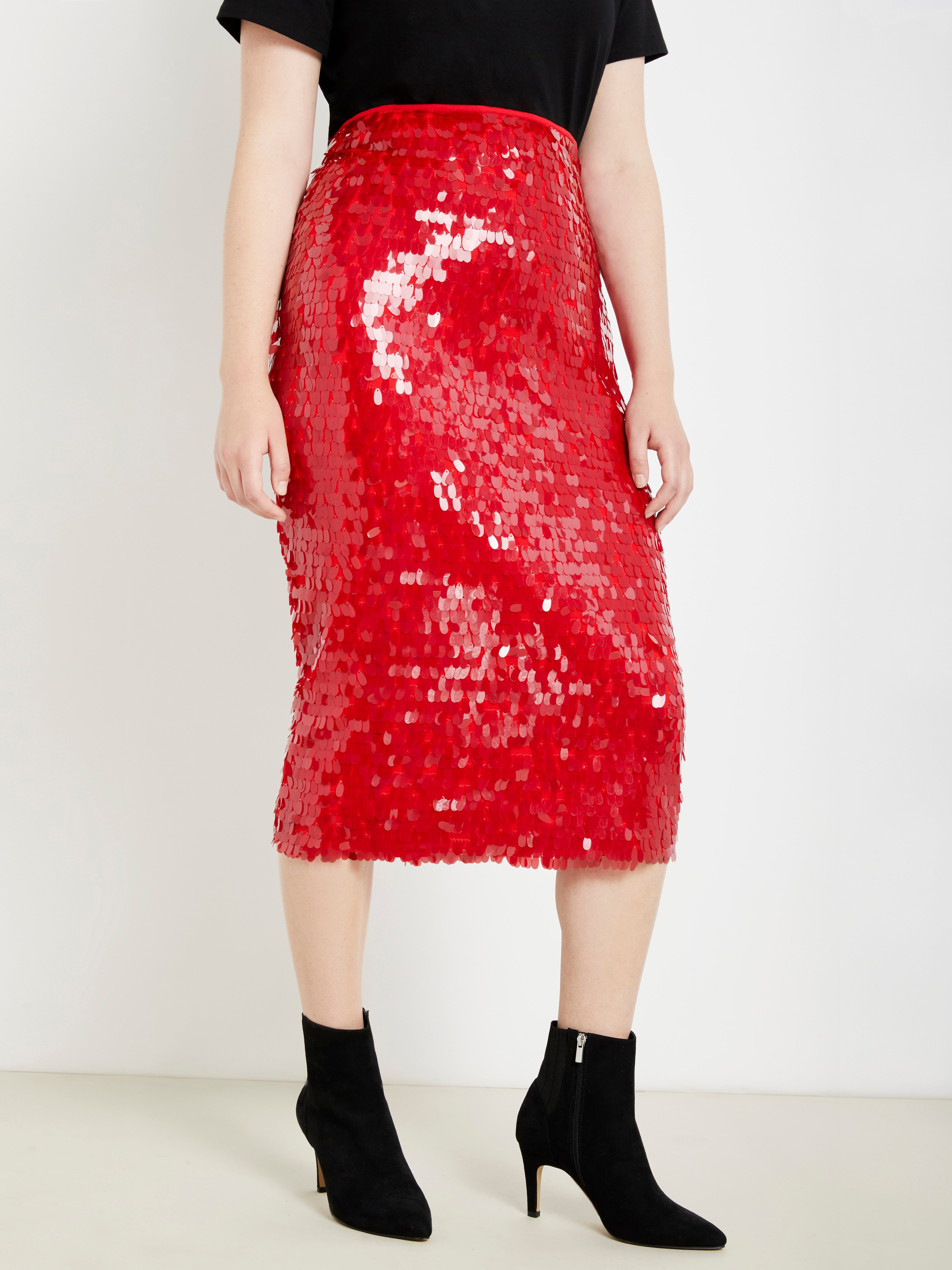 Eloquii + Plus Size Sequin Skirt with Slit