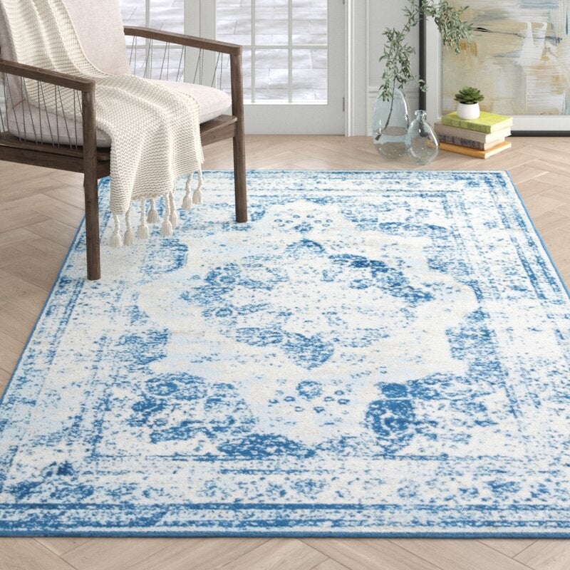 Mistana + Brandt Blue Area Rug