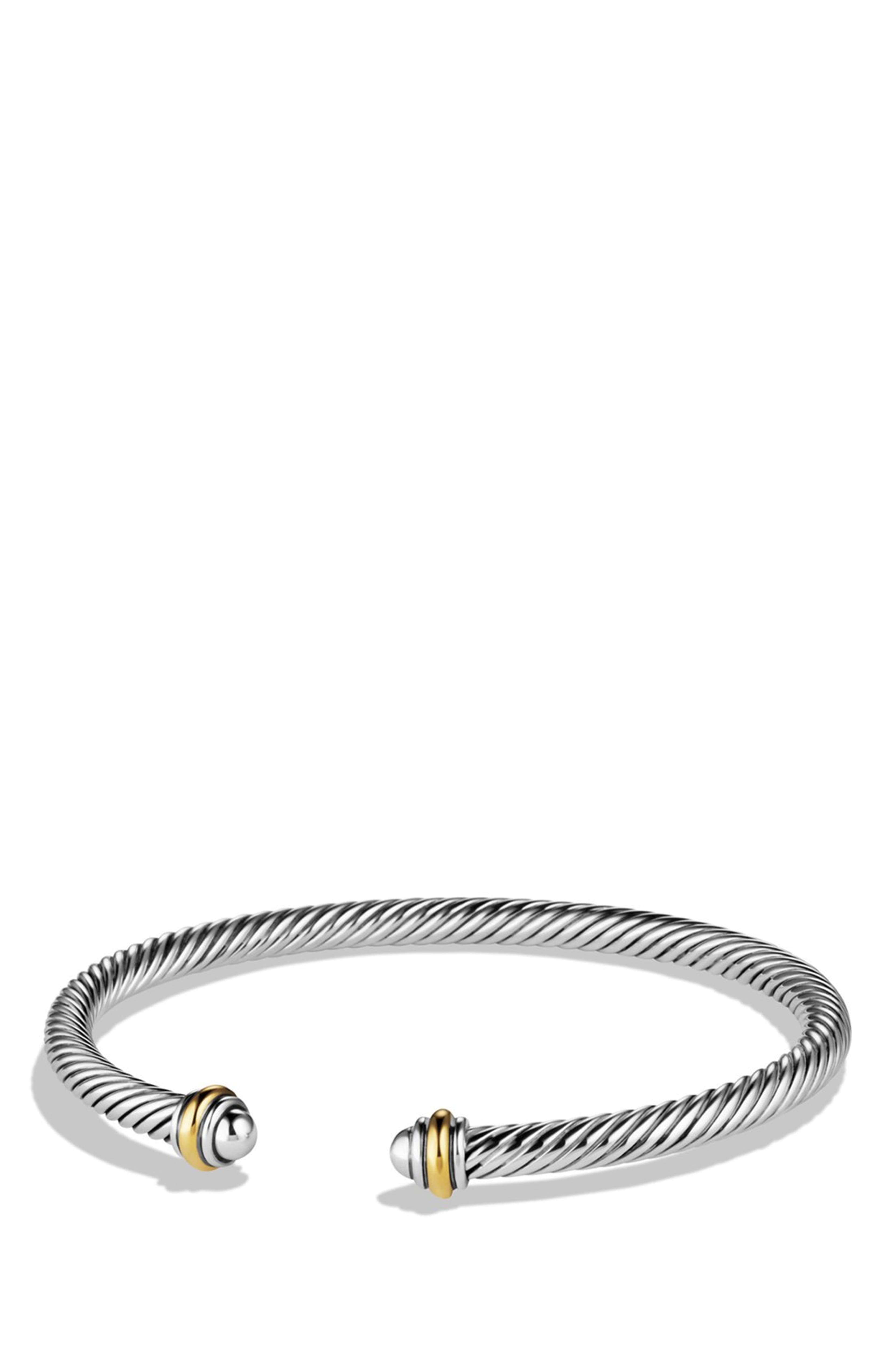 David Yurman + Cable Classics Bracelet with 18K Gold, 4mm