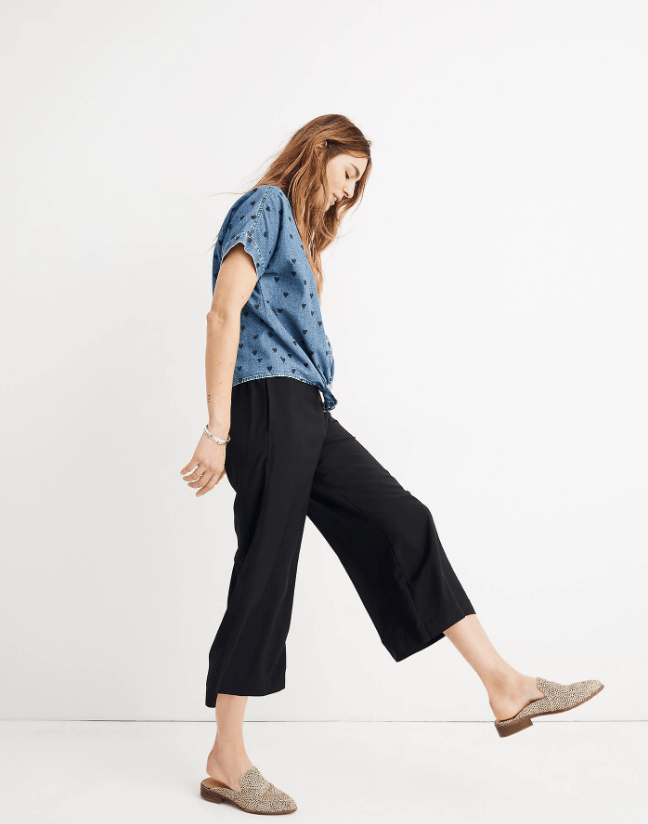 Madewell + Huston PullOn Crop Pants
