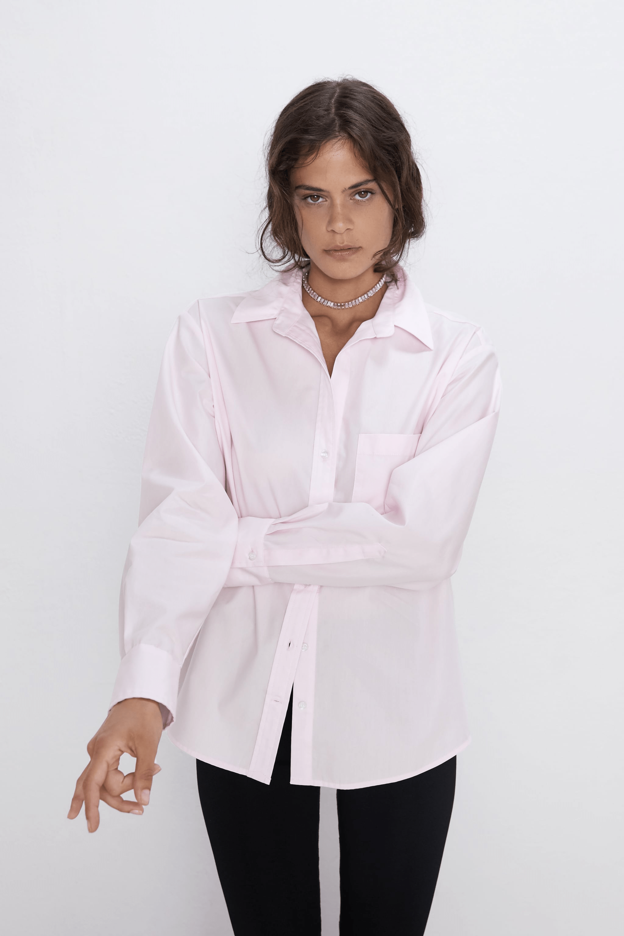 Zara + Poplin Shirt With Pocket