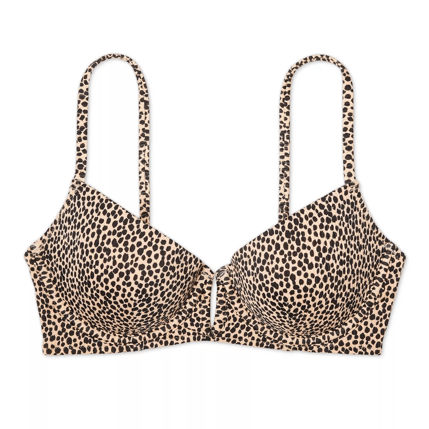 Shade & Shore + Light Lift VWire Ribbed Bikini Top