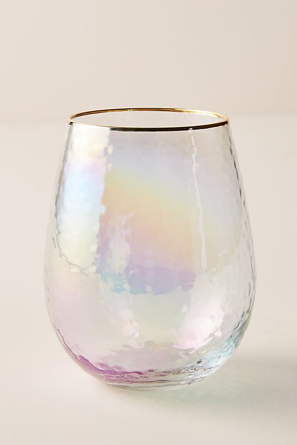 Anthropologie + Lustered Stemless Wine Glasses, Set of 4