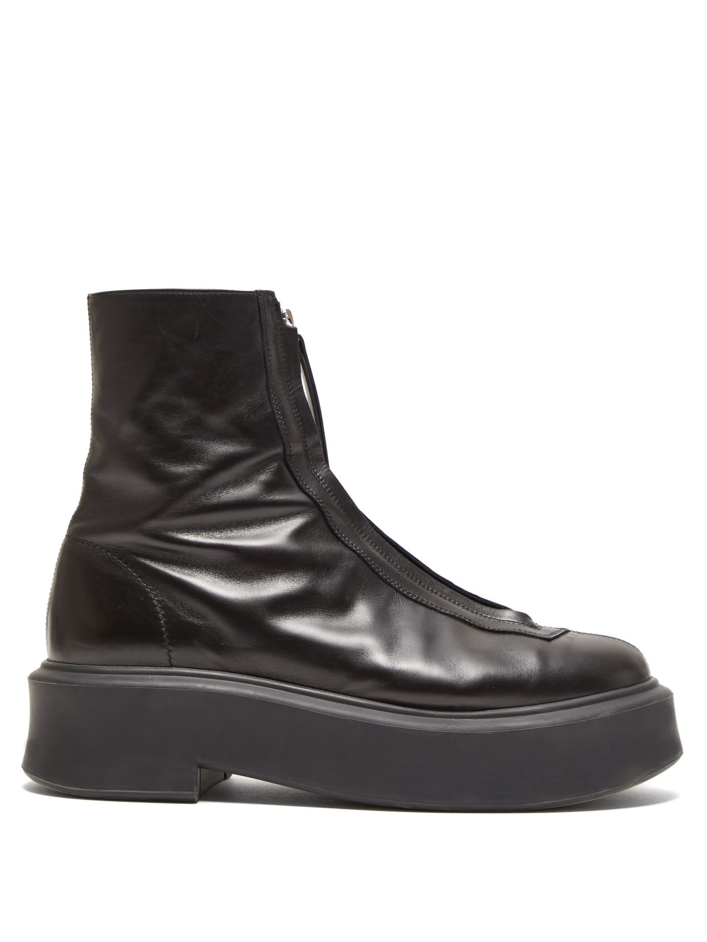 The Row + ZipFront Leather Boots