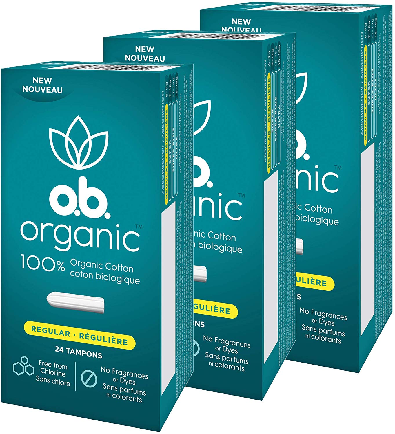 o.b. + o.b. Organic Tampons