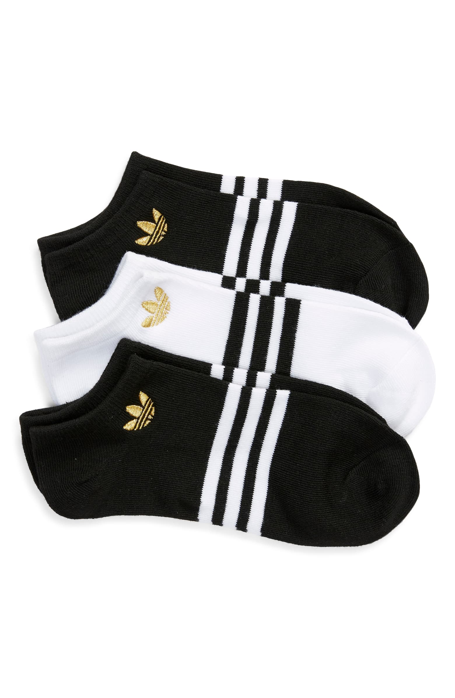 Adidas + Trefoil 3Stripes Superlite Assorted 3Pack Low Socks