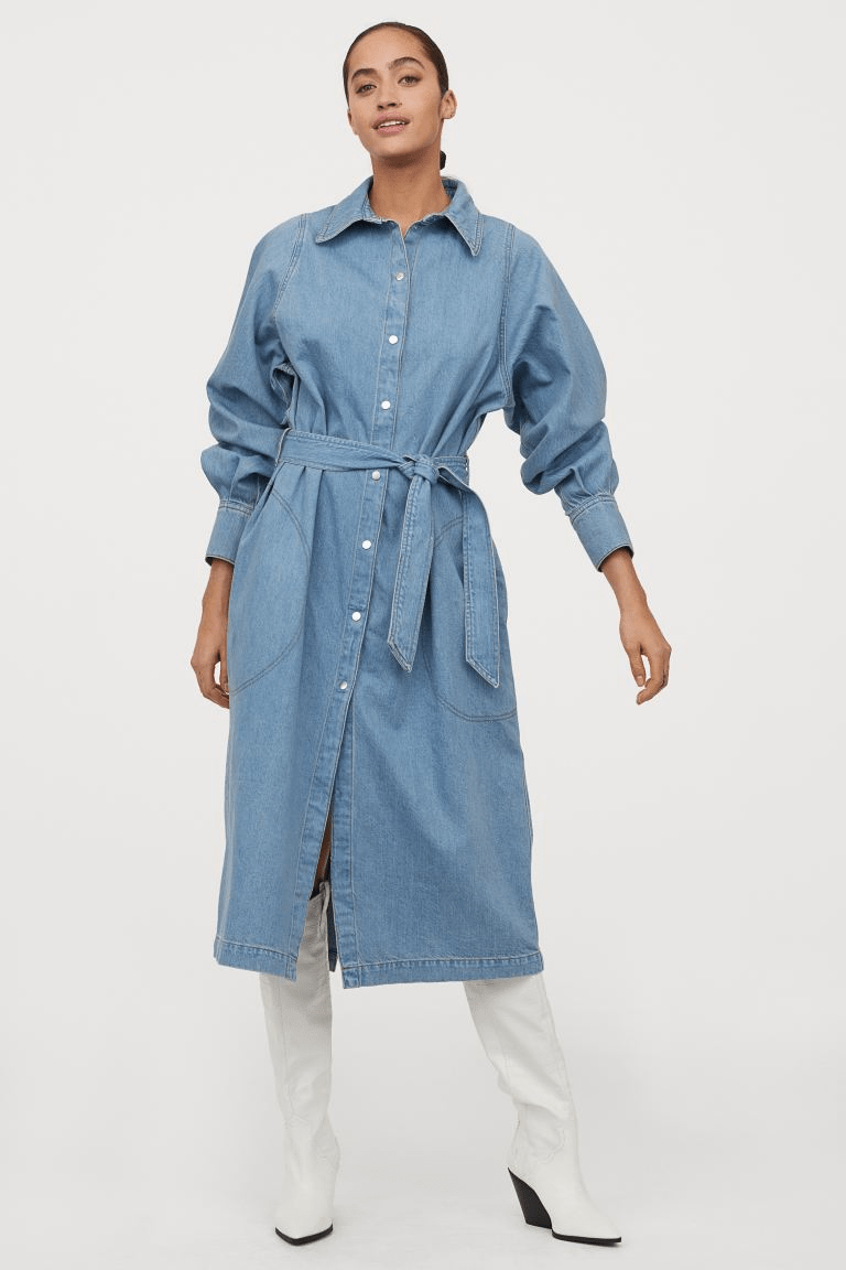 H&M x Klarna + TieBelt Denim Dress