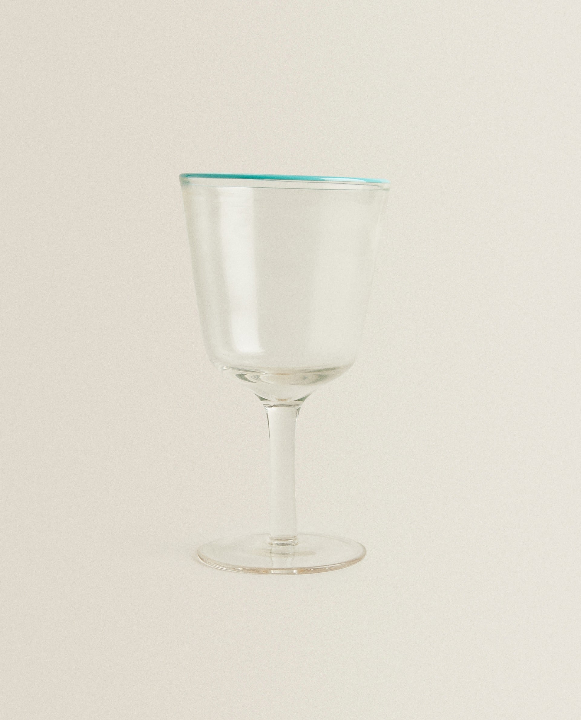 Zara Home + Coloured Rim Wine Glass