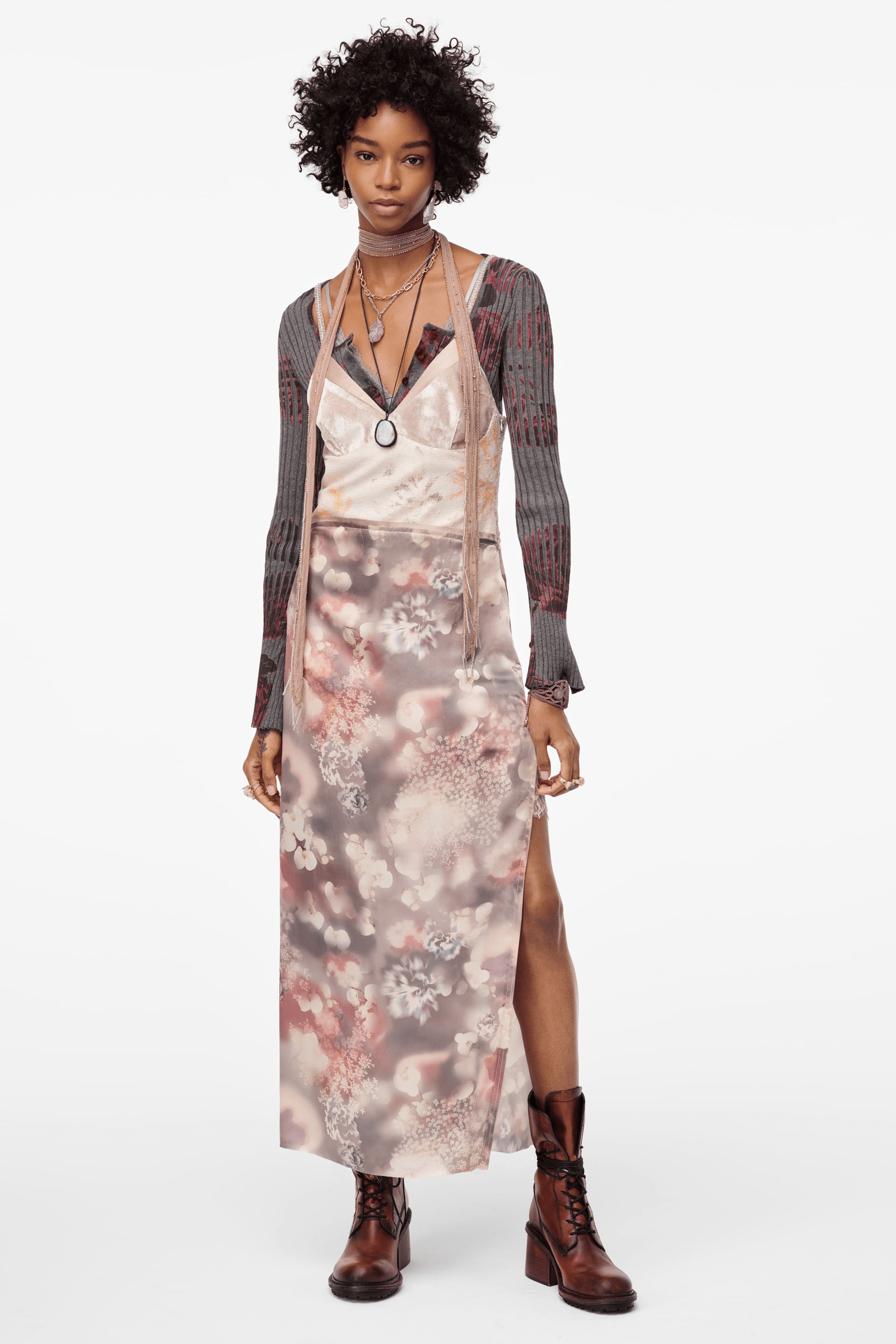 Zara + Printed Crop Top