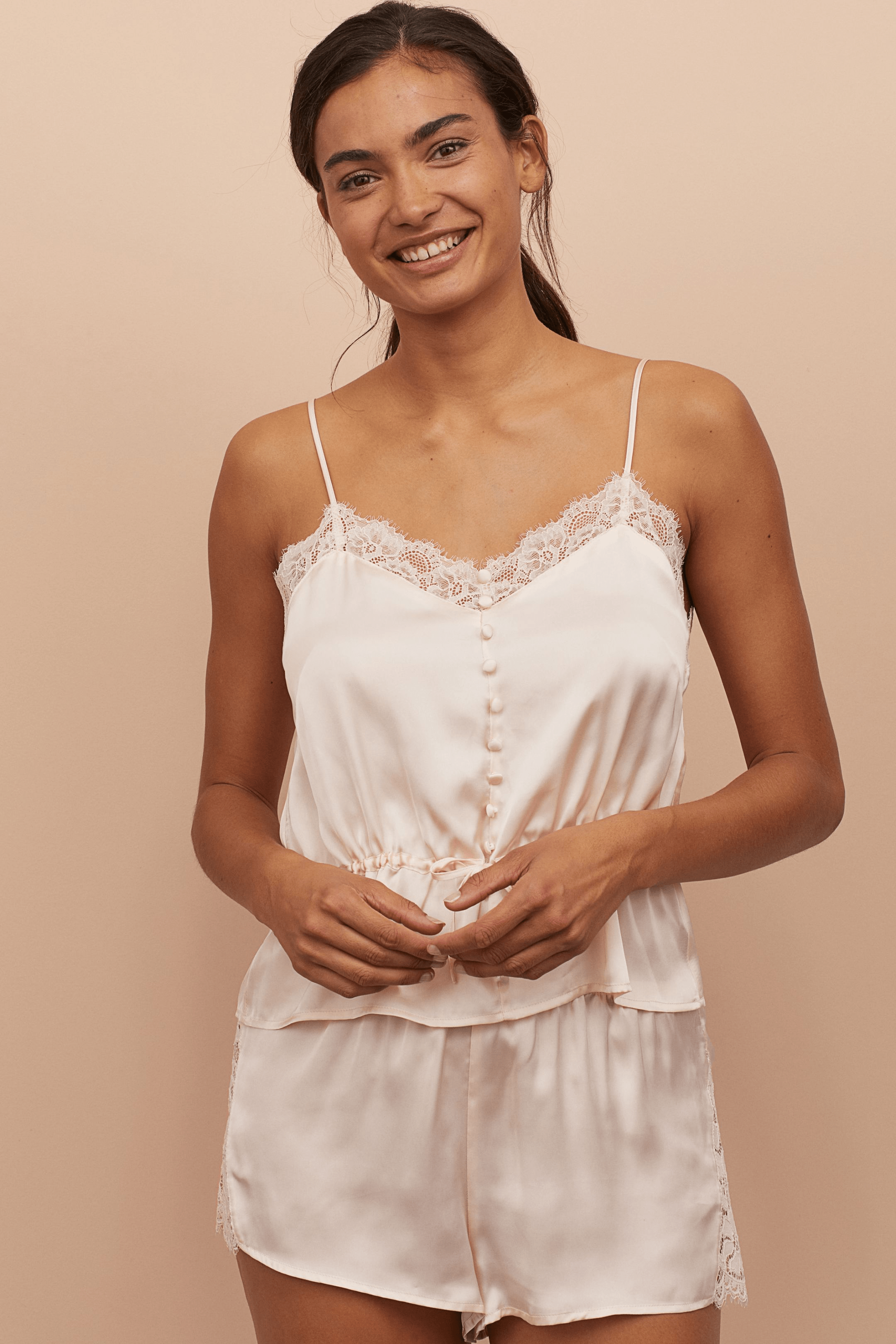 H&M + Pajama Camisole And Shorts