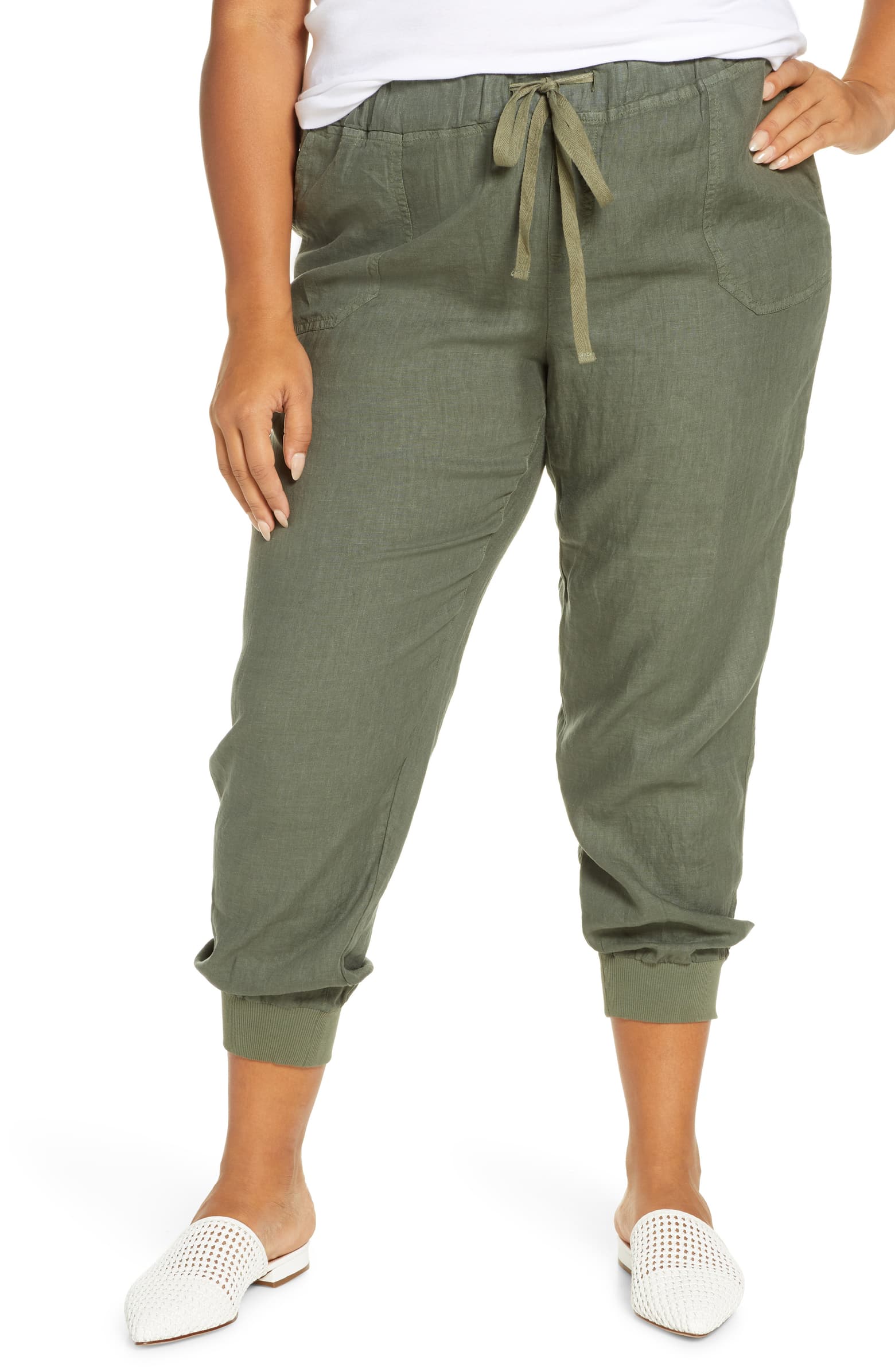 Caslon + Drawstring Linen Joggers