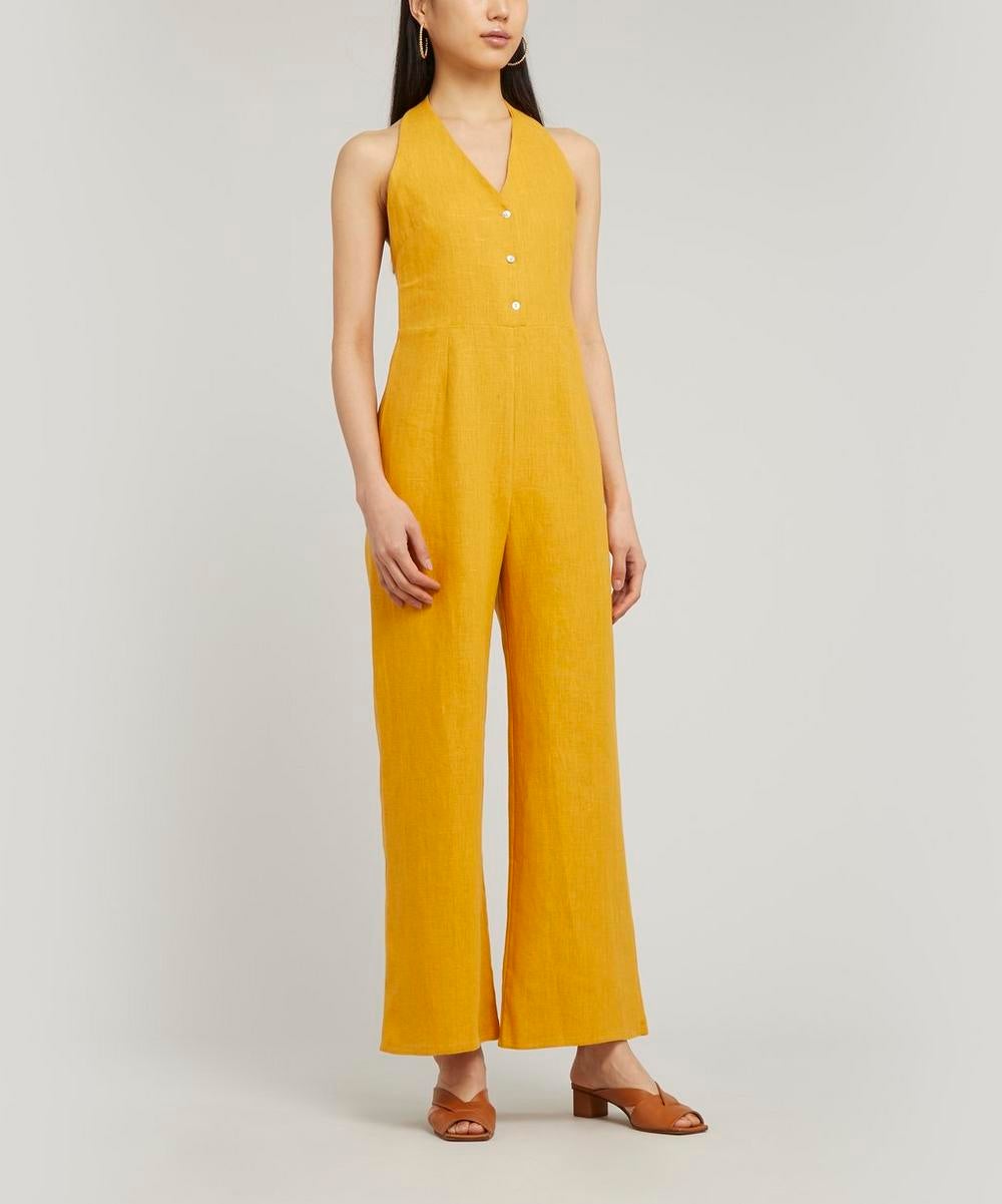 Paloma Wool + Beirut VNeck Linen Jumpsuit