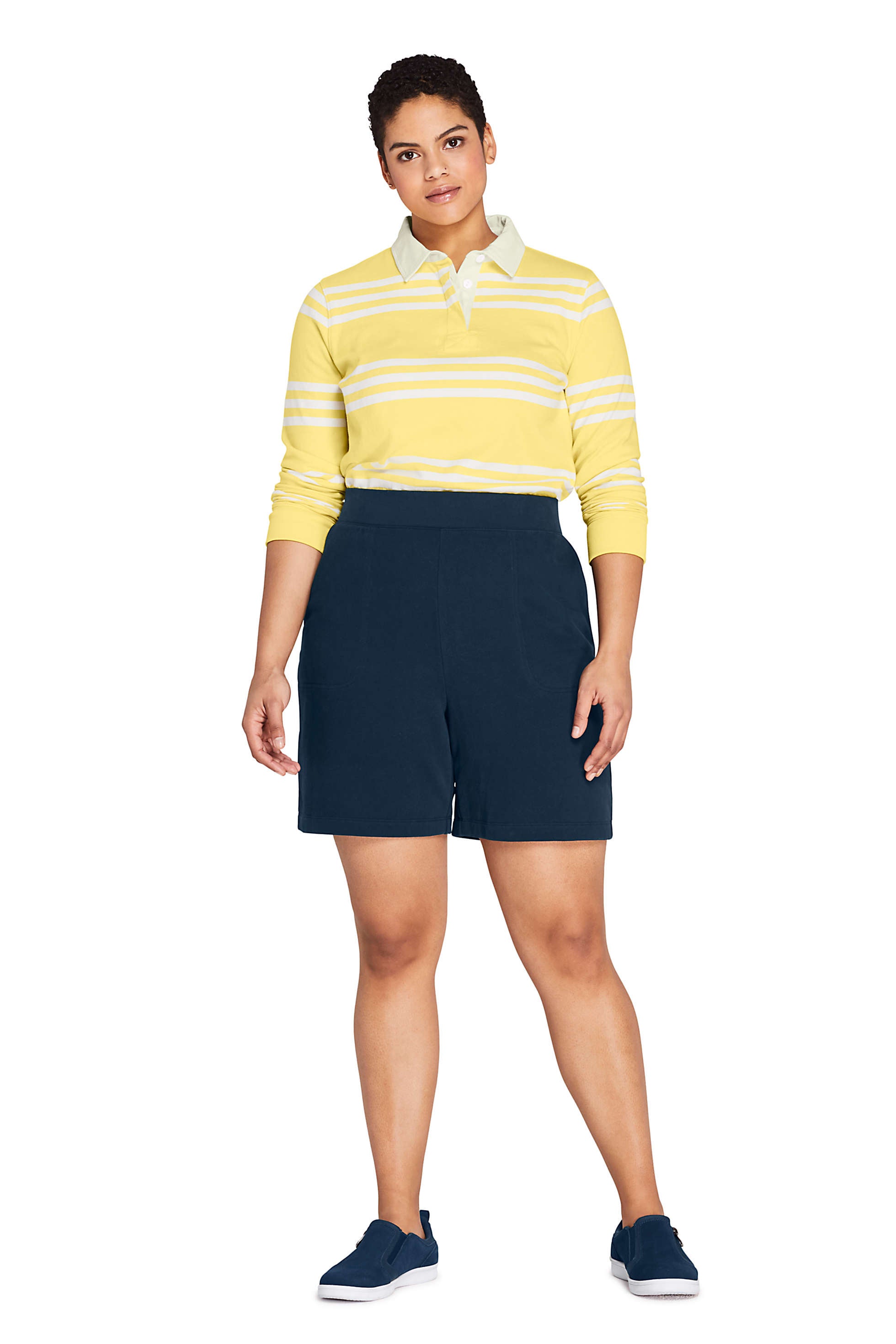 Lands’ End + Plus Size Serious Sweats Sweatshorts