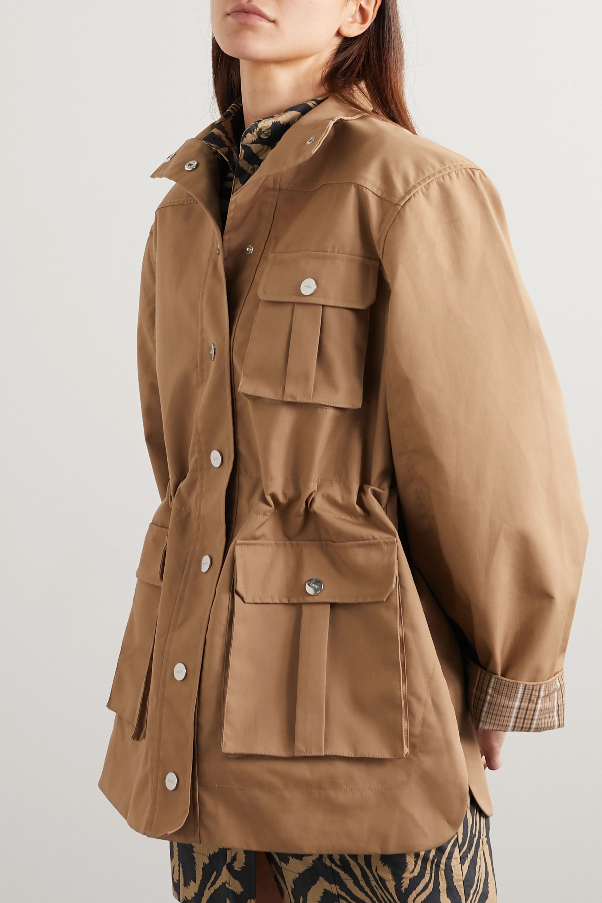 Ganni + Cottonblend canvas jacket