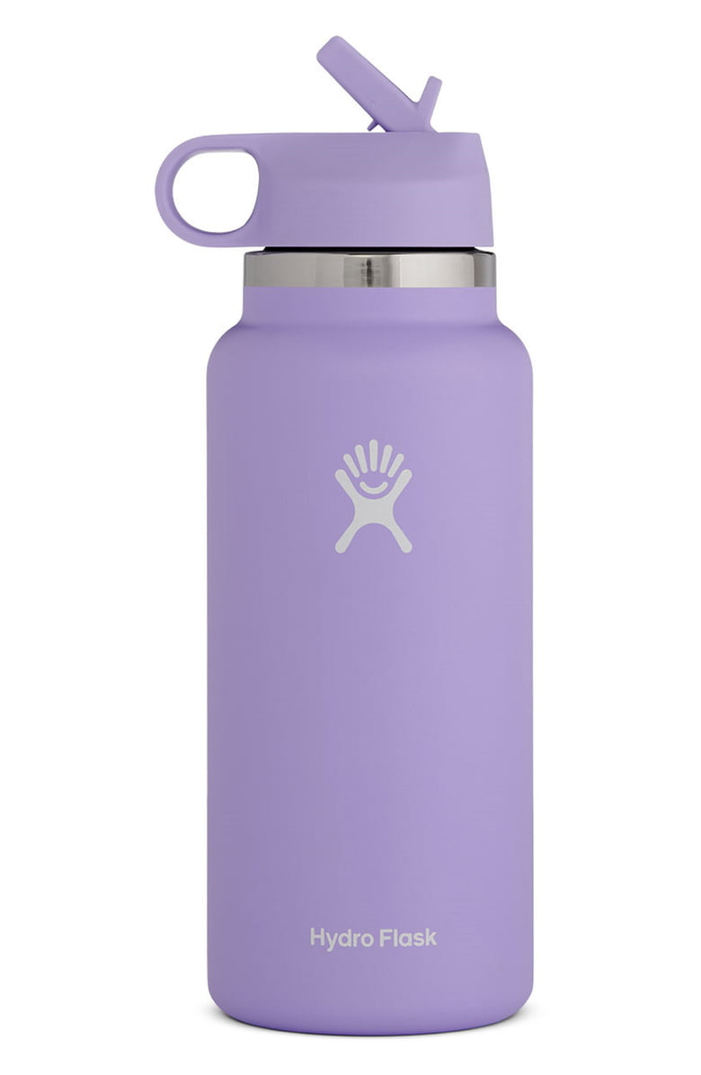 Hydro Flask Straw Lid Water Bottle 32 Oz Purple Hydroflask, Flask