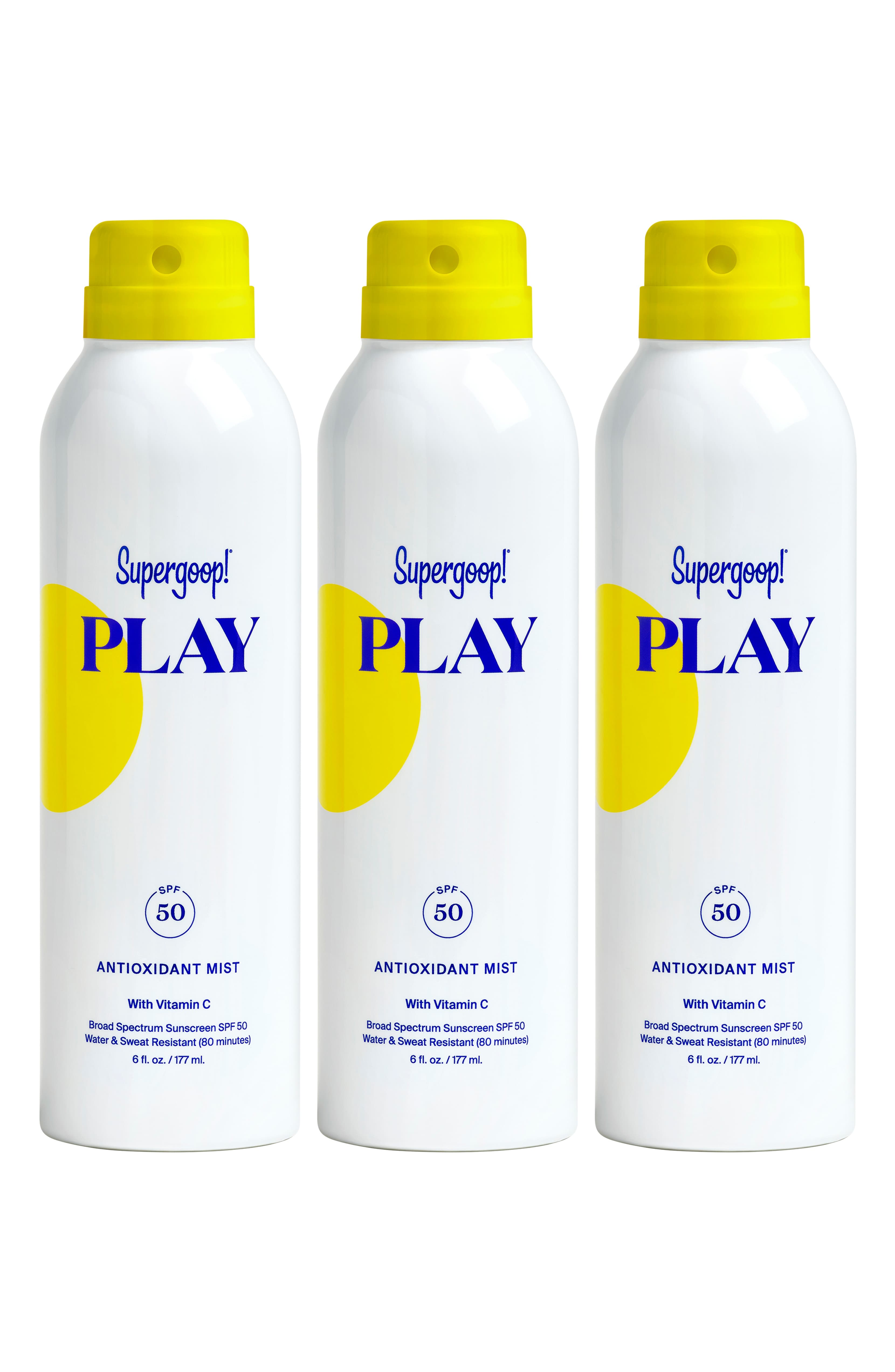Supergoop! + Full Size Play Antioxidant Body Mist SPF 50 Sunscreen (63
