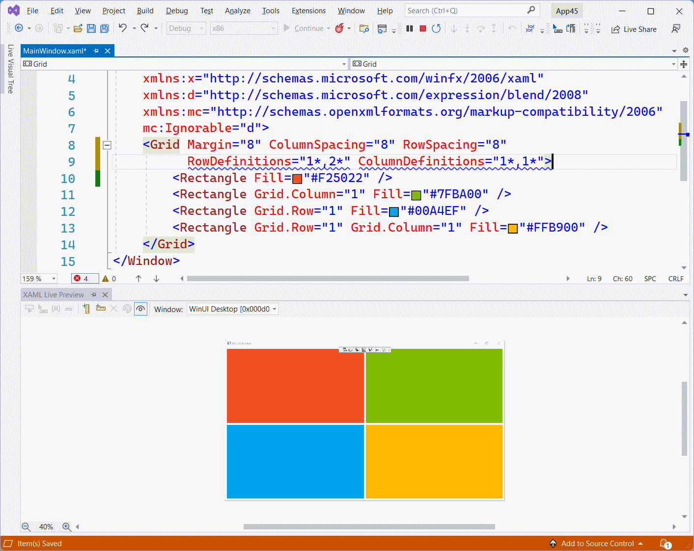 XAML inline RowDefinitions and ColumnDefinitions LaptrinhX / News