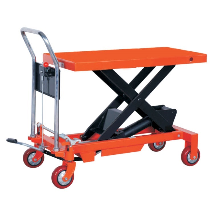 300kg Rated Manual Scissor Lift Trolley 880mm Lift NobleLift
