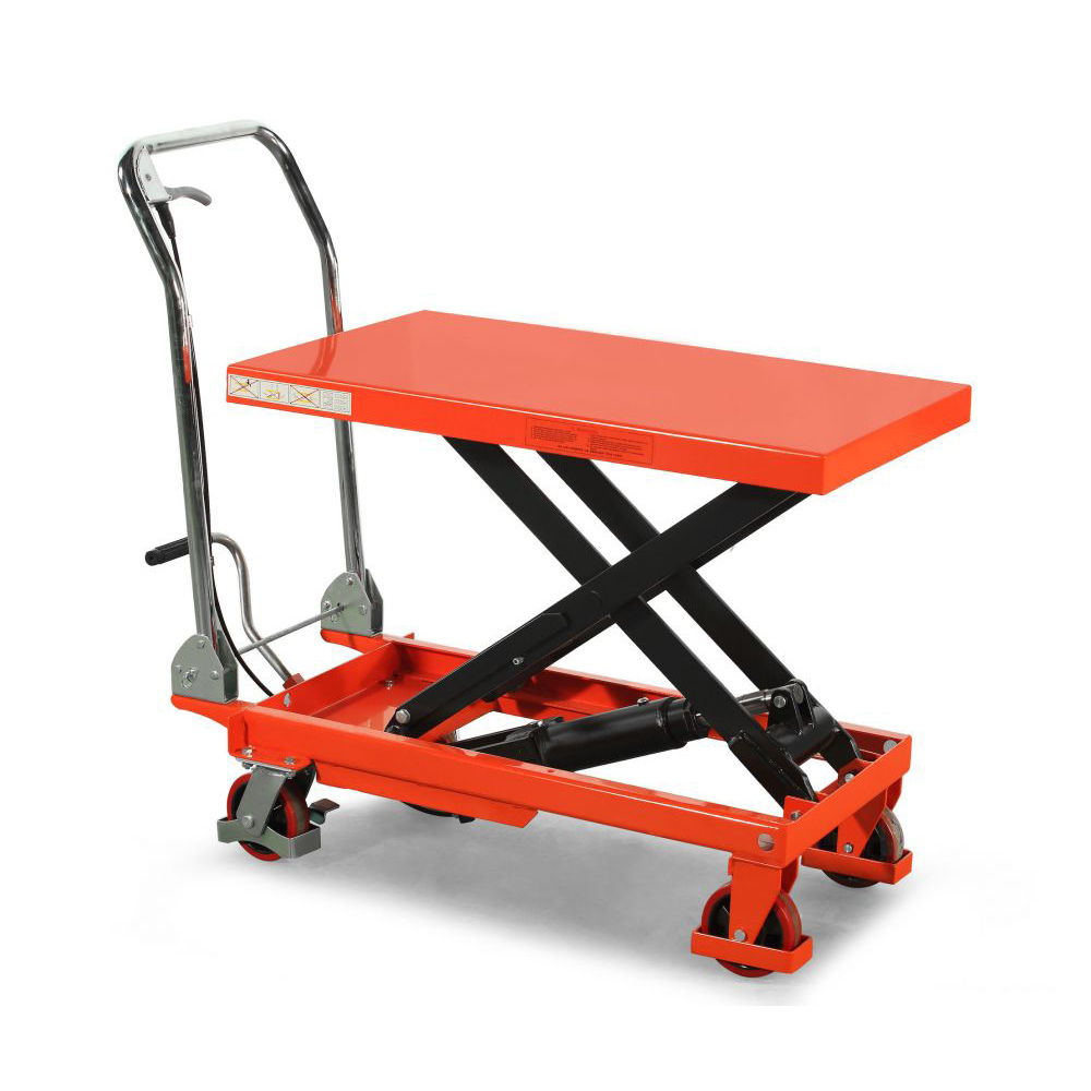 500KG Manual Scissor Lift Trolley 815 x 500mm Deck 880mm Lift
