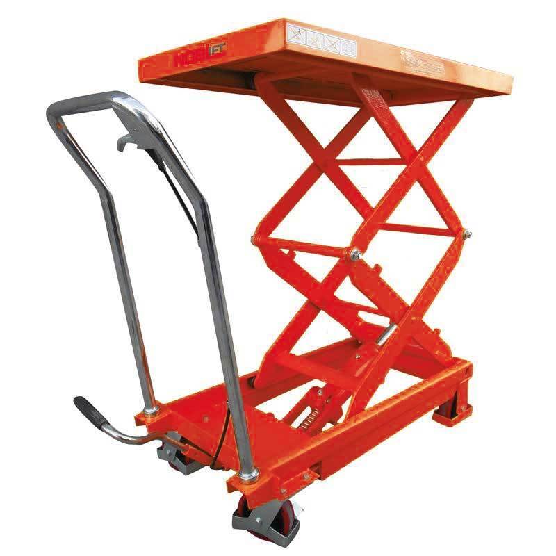 700kg Rated Manual Scissor Lift Trolley 1500mm Lift NobleLift