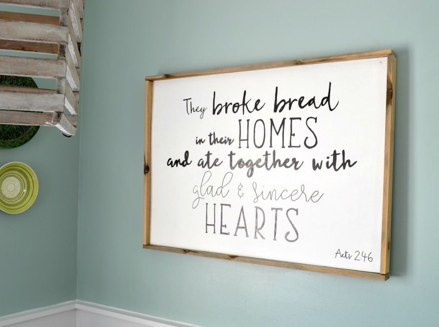 How to Make a Wood Sign with a Custom Quote and Wood Frame Refresh Living