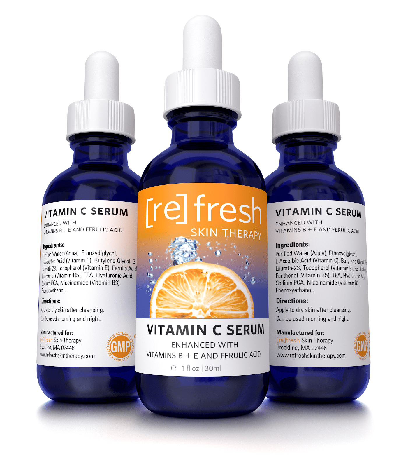 Vitamin C Serum Enhanced with Vitamin E, B, and Ferulic Acid Refresh