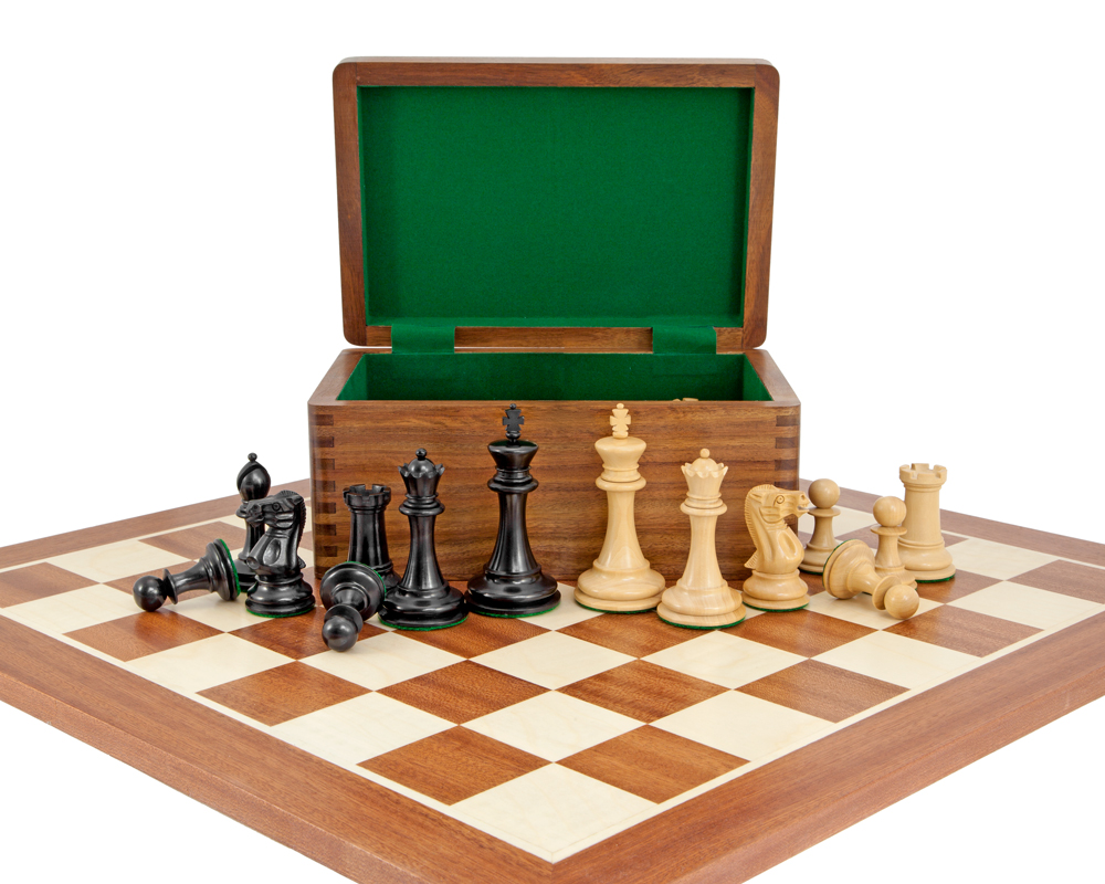 The Old English Elite Chess Set in Ebony and Mahogany [RCPB185] 620.
