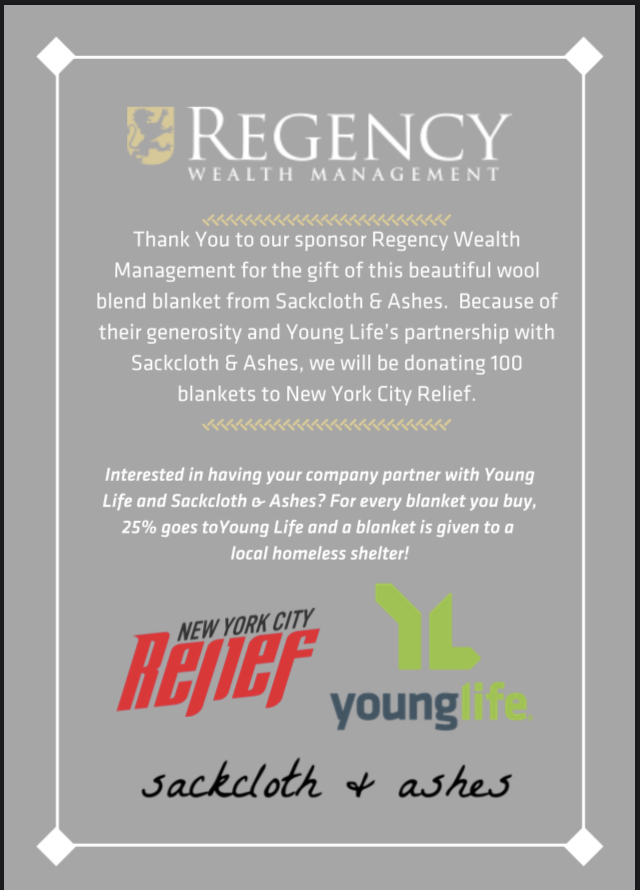 Sackcloth & Ashes Sponsorship Regency Wealth Management