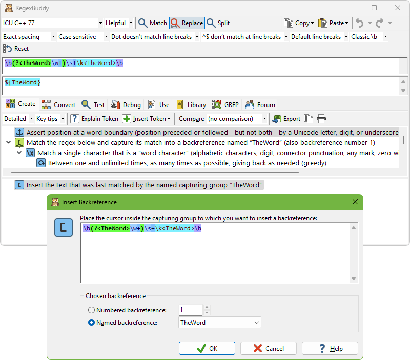 Insert Backreference into the Replacement Text