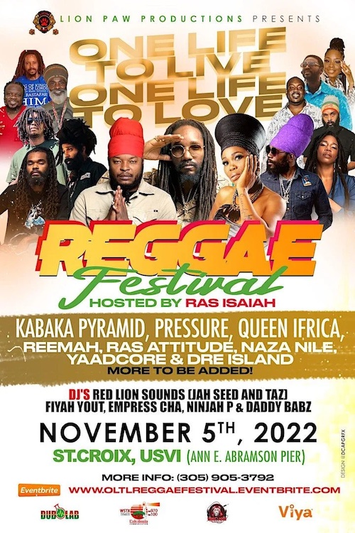 Information One Life to Live Reggae Festival 2022