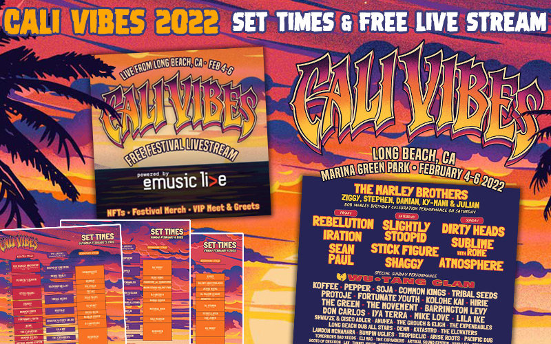 Reggae Festival Long Beach 2023 Cali Vibes 2022 - Running Order, Set Times & Free Live Stream