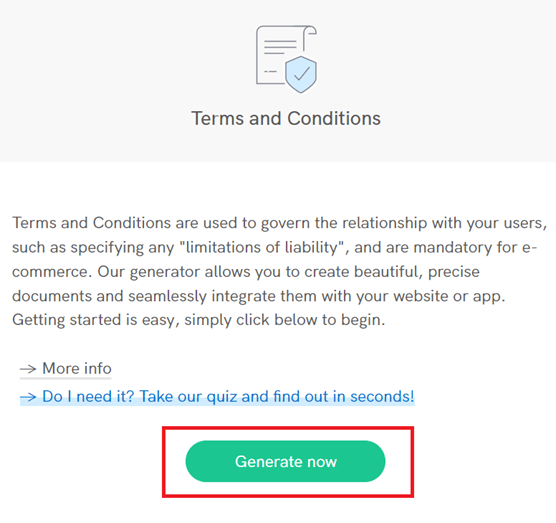 How to Generate Terms and Conditions Support Centre Register365