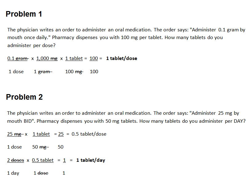 Tablets and Capsules Dosage Calculations Nursing Review