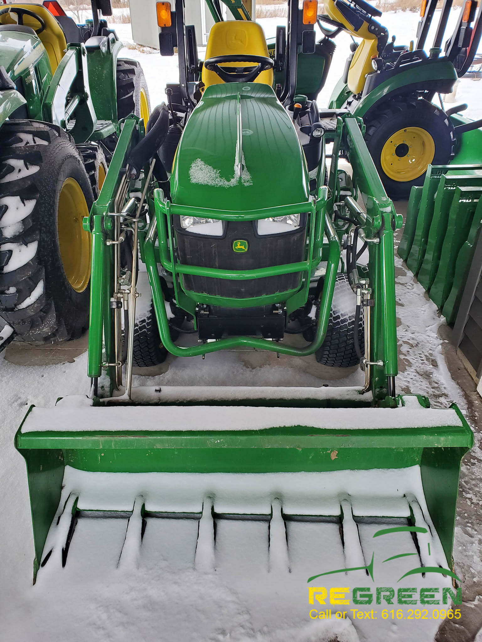 2018 John Deere 1025R Sub Compact Tractor, Loader, Mower, Forks, Brush