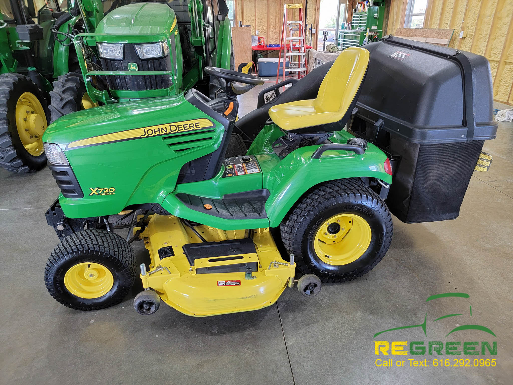 SOLD! John Deere X720 Garden Tractor & Bagger ReGreen Equipment and