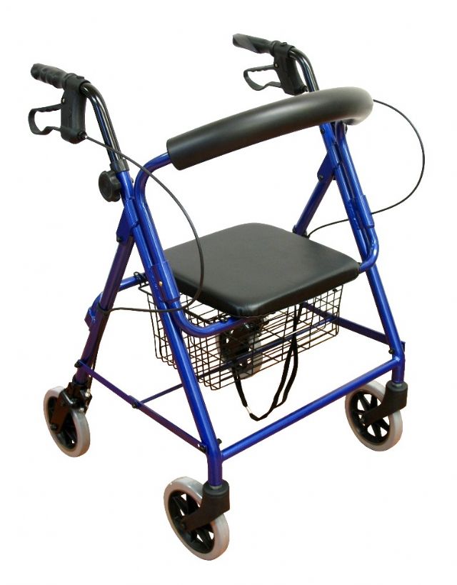 Foldable Lightweight Aluminum Rollator with Removable Basket by Karman