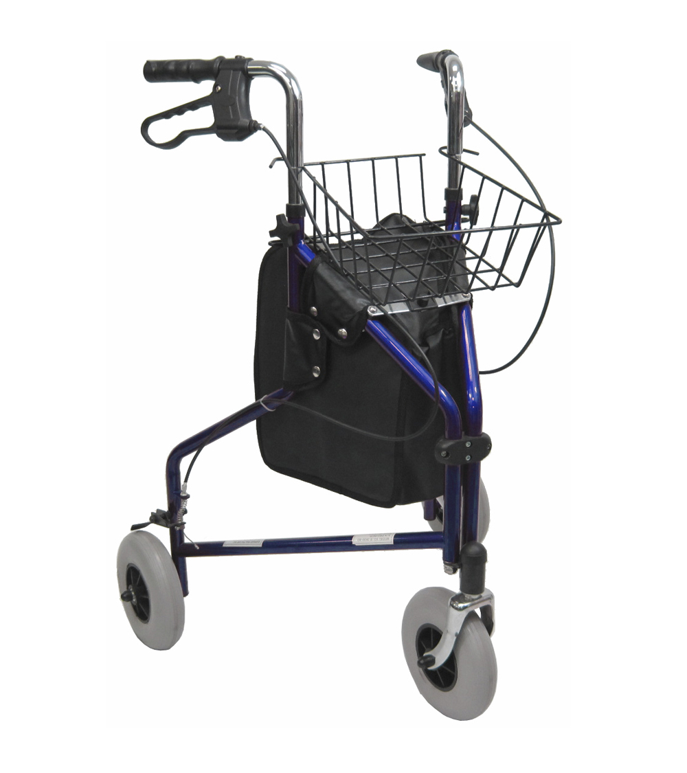 Lightweight 3 Wheel Rollator with Basket by Karman Healthcare