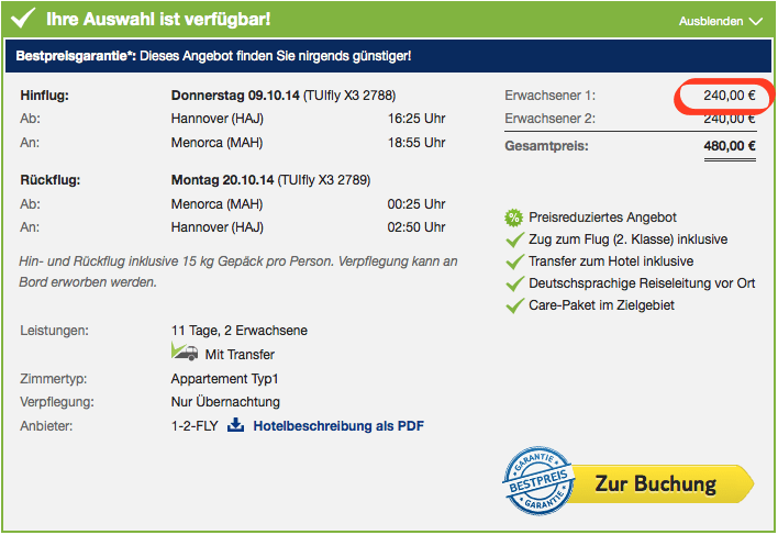 11 Tage nach Menorca inkl. Flug und gutem Hotel für 187€ / 240