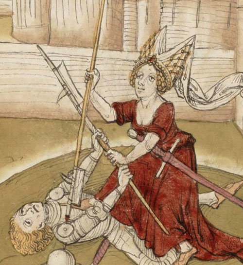 Women in late medieval fencing manuals