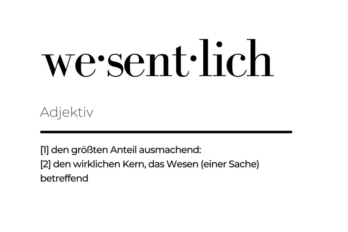 Über das Wesentliche relationen