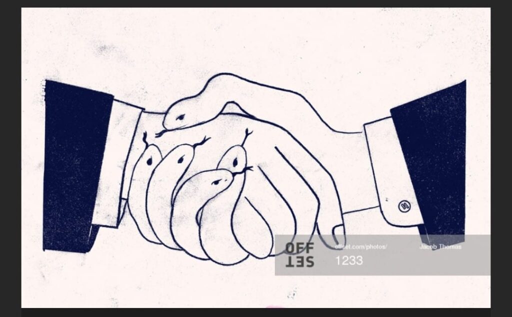 HANDSHAKE WITH A SNAKE?. . NO WAY! Relations the web