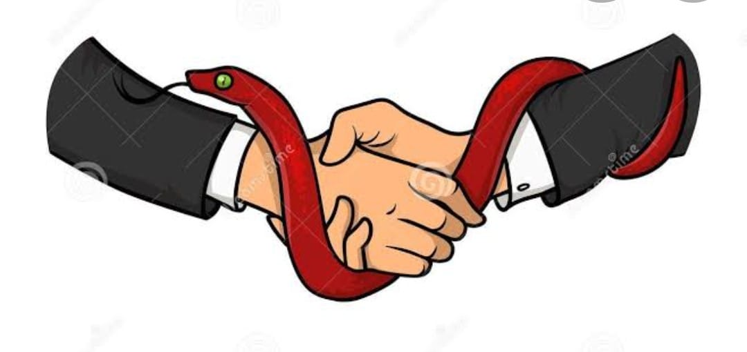 HANDSHAKE WITH A SNAKE?. . NO WAY! Relations the web