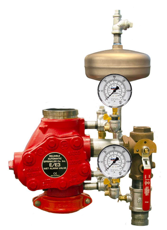 E/E3 Alarm Check Valve with E4 Euro Trim Reliable Sprinkler