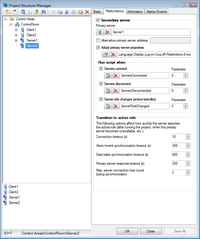 Reliance 4 data server redundancy
