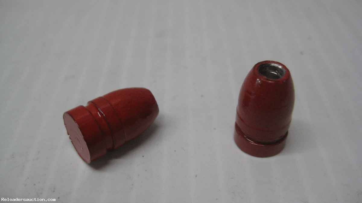 .356 9mm 130gr. HP Lead cast RED Powder Coated Bullets 250pk