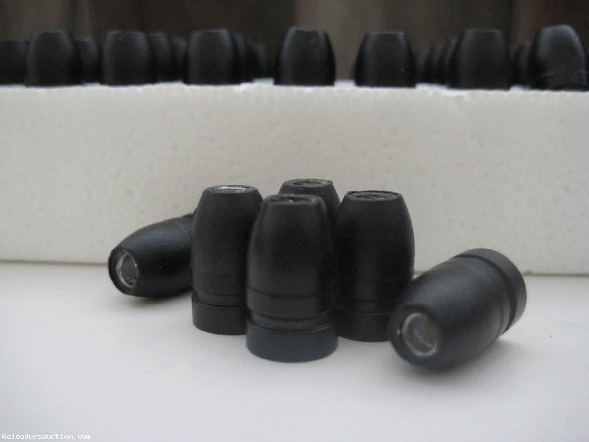 .356 9mm 130gr. HP Lead cast BLK Powder Coated bullets 1000pk