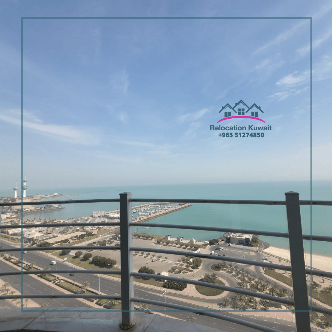 Sea view 3bedroom apartments with balcony for rent in Kuwait